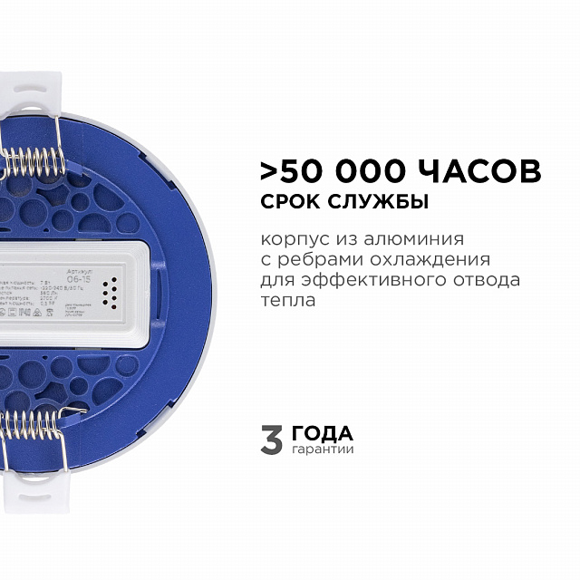 06-15 Светодиодная панель встраиваемая круглая 220В