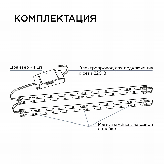 12-140 Комплект светодиодных линеек "Армстронг"